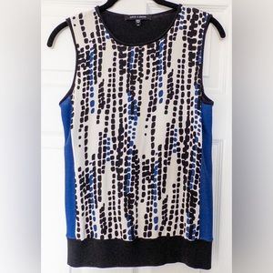 JUDITH & CHARLES SILK AND CASHMERE SLEEVELESS TOP